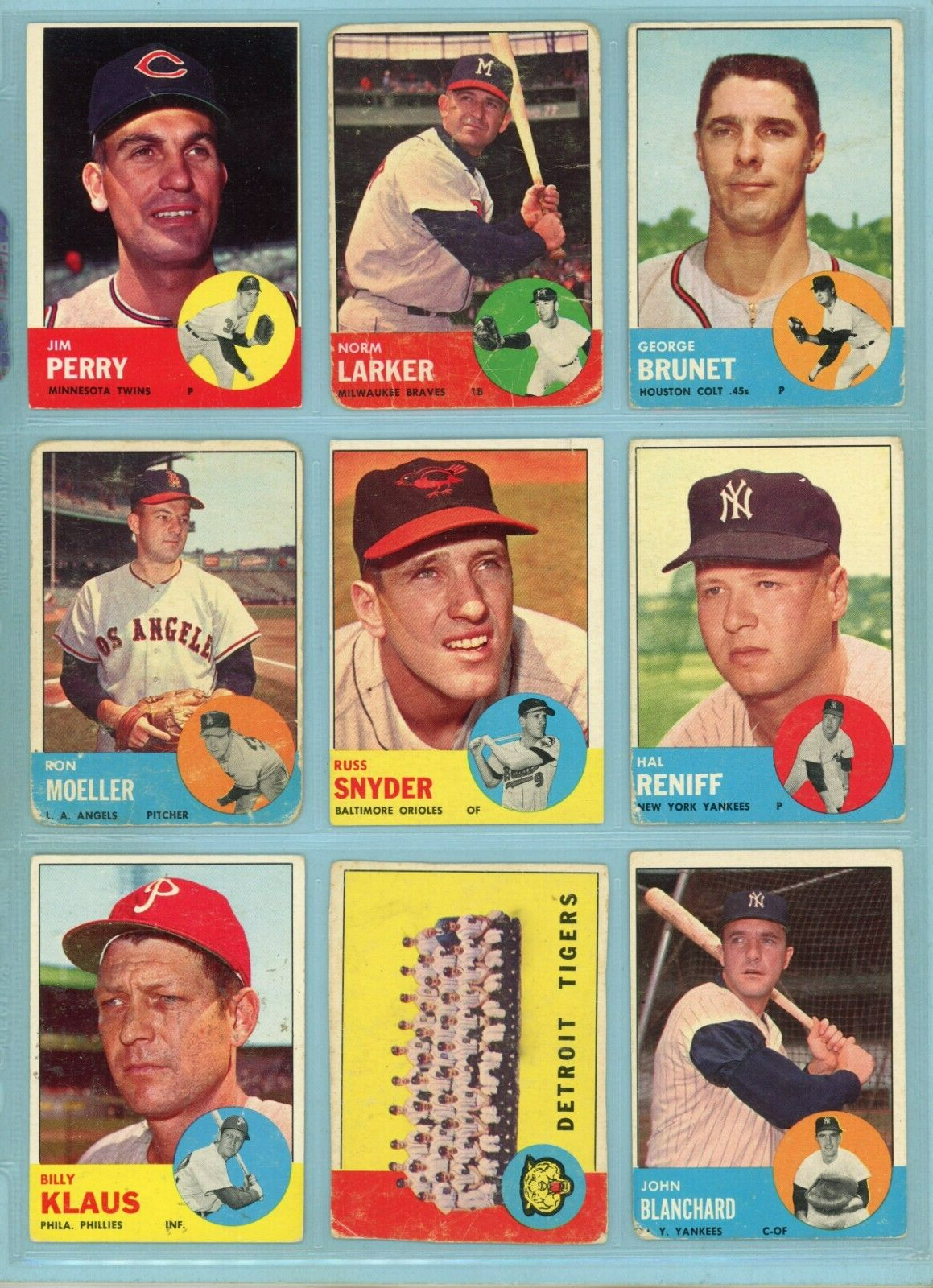 1963 Topps Starter Set Lot of 34 Different High Number Baseball Cards Low Grade