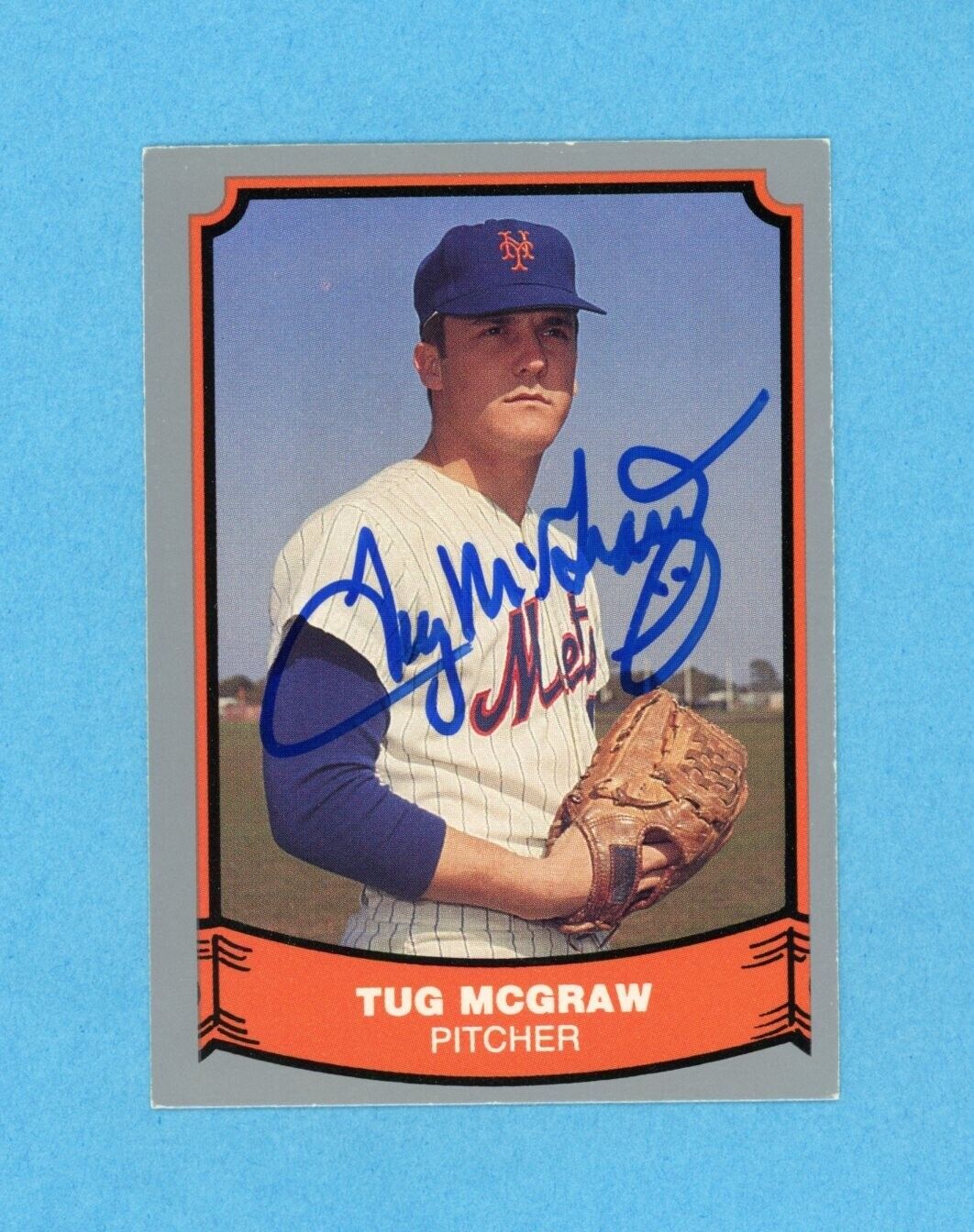 Tug McGraw New York Mets 1988 Pacific Legends 1 #96 Autographed Baseball Card