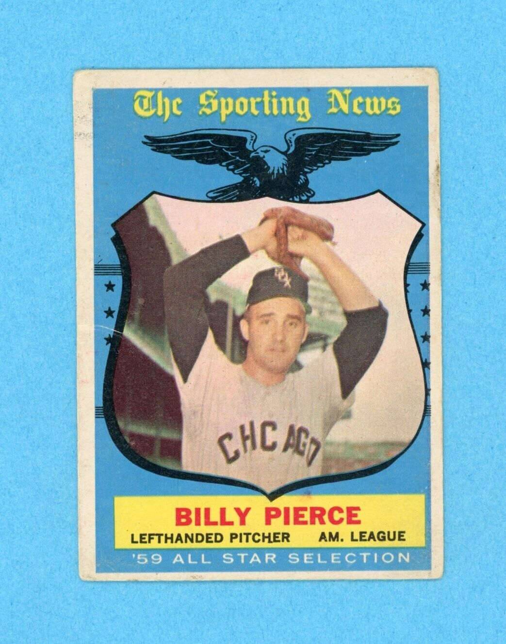 1959 Topps #572 Billy Pierce All-Star Chicago White Sox Baseball Card Vg/Ex w/c