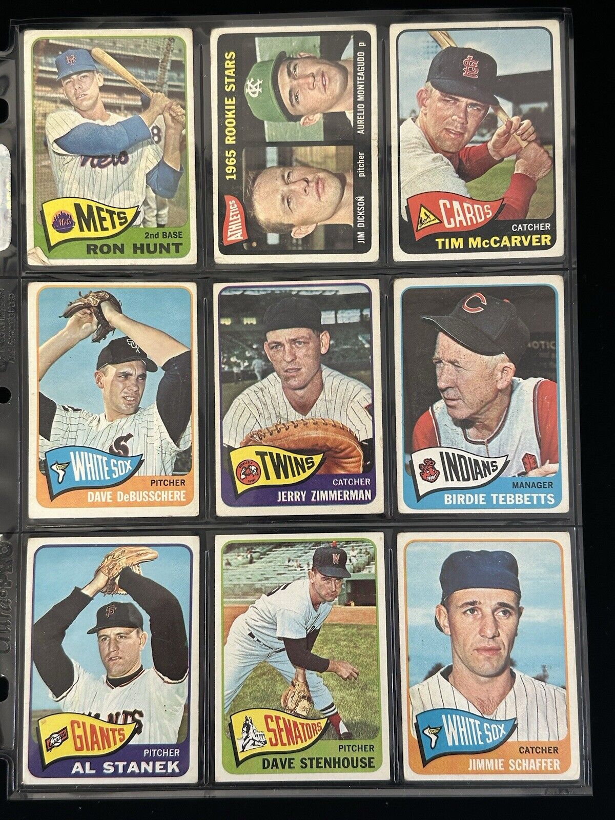 Lot of 162 Different 1965 Topps Baseball Cards w/ HOFers & High #’s - Low Grade