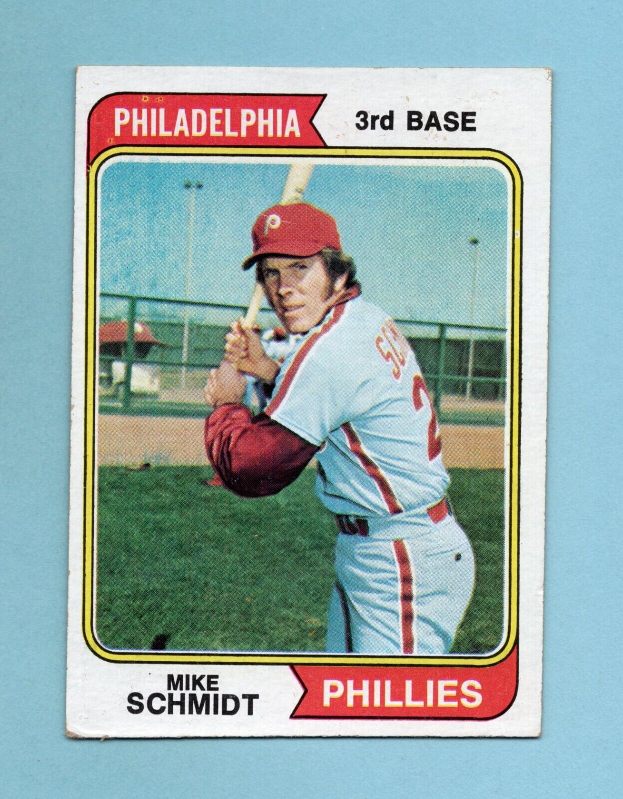 1974 Topps #283 Mike Schmidt Philadelphia Phillies Baseball Card EX