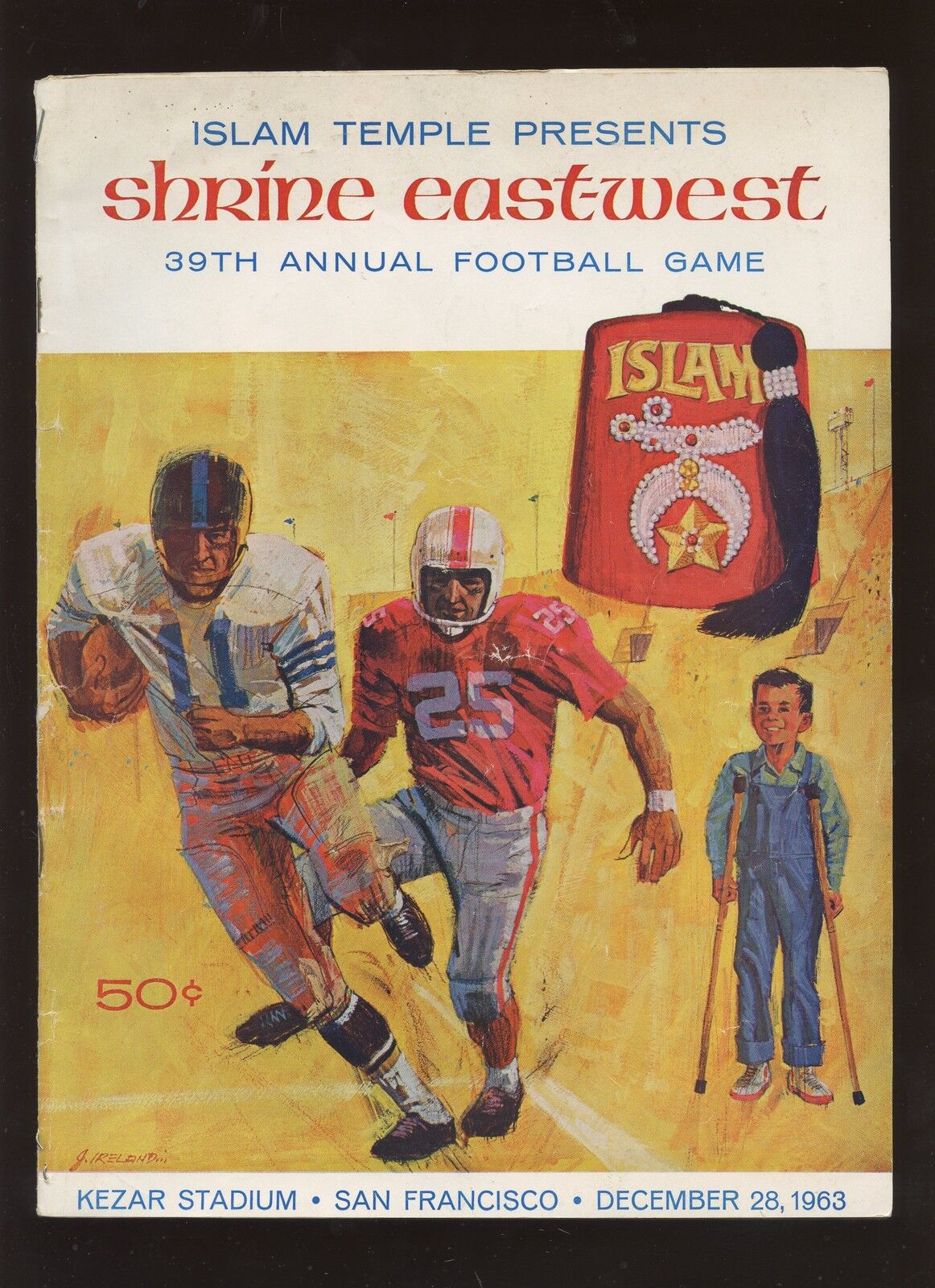 1963 NCAA Football  Program East vs. West All Star Game VGEX