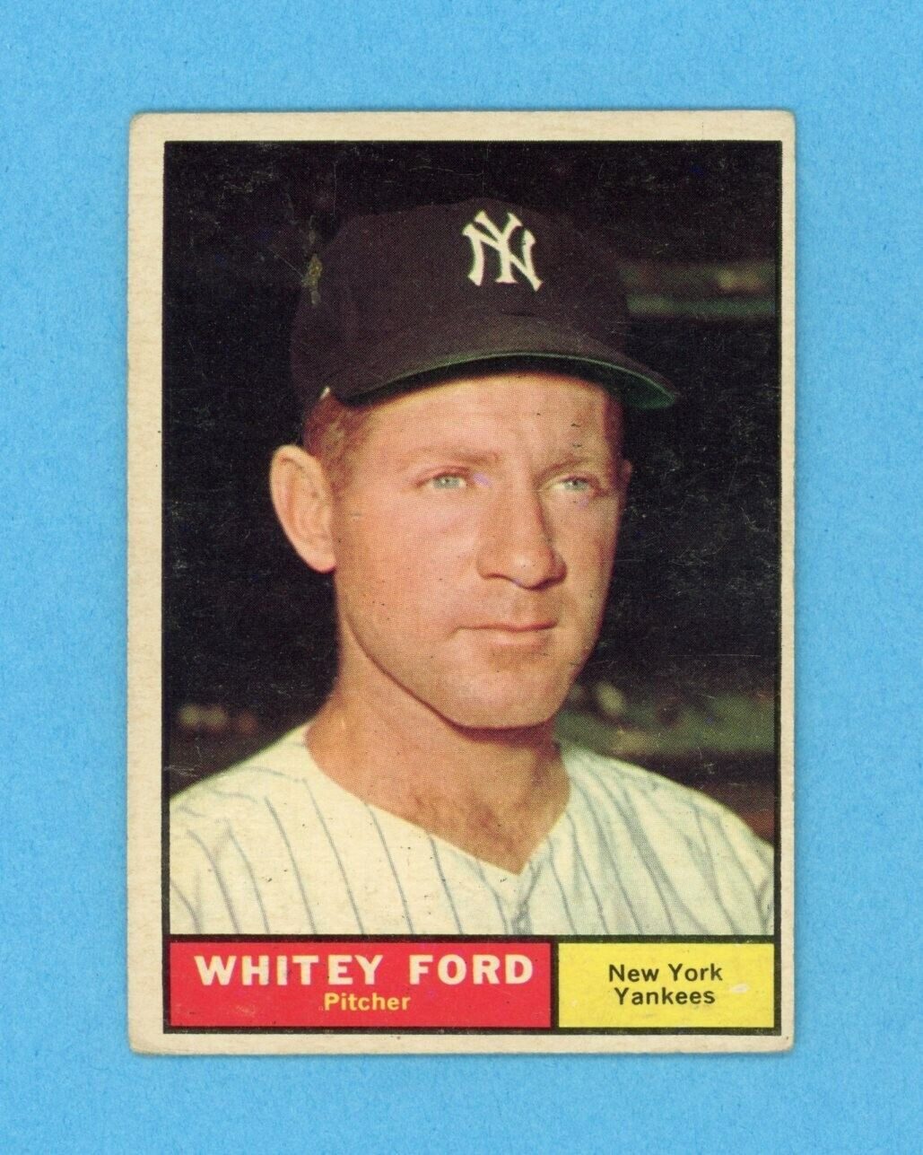 1961 Topps #160 Whitey Ford New York Yankees Baseball Card Vg/Vg+ app str w/c tp