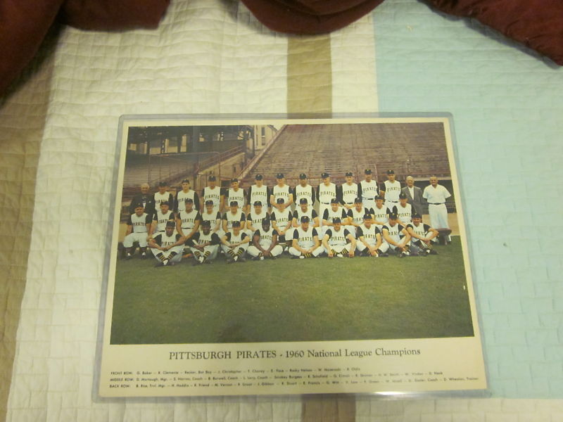 1960 Plastichrome Pittsburgh Pirates NL Champions Photo