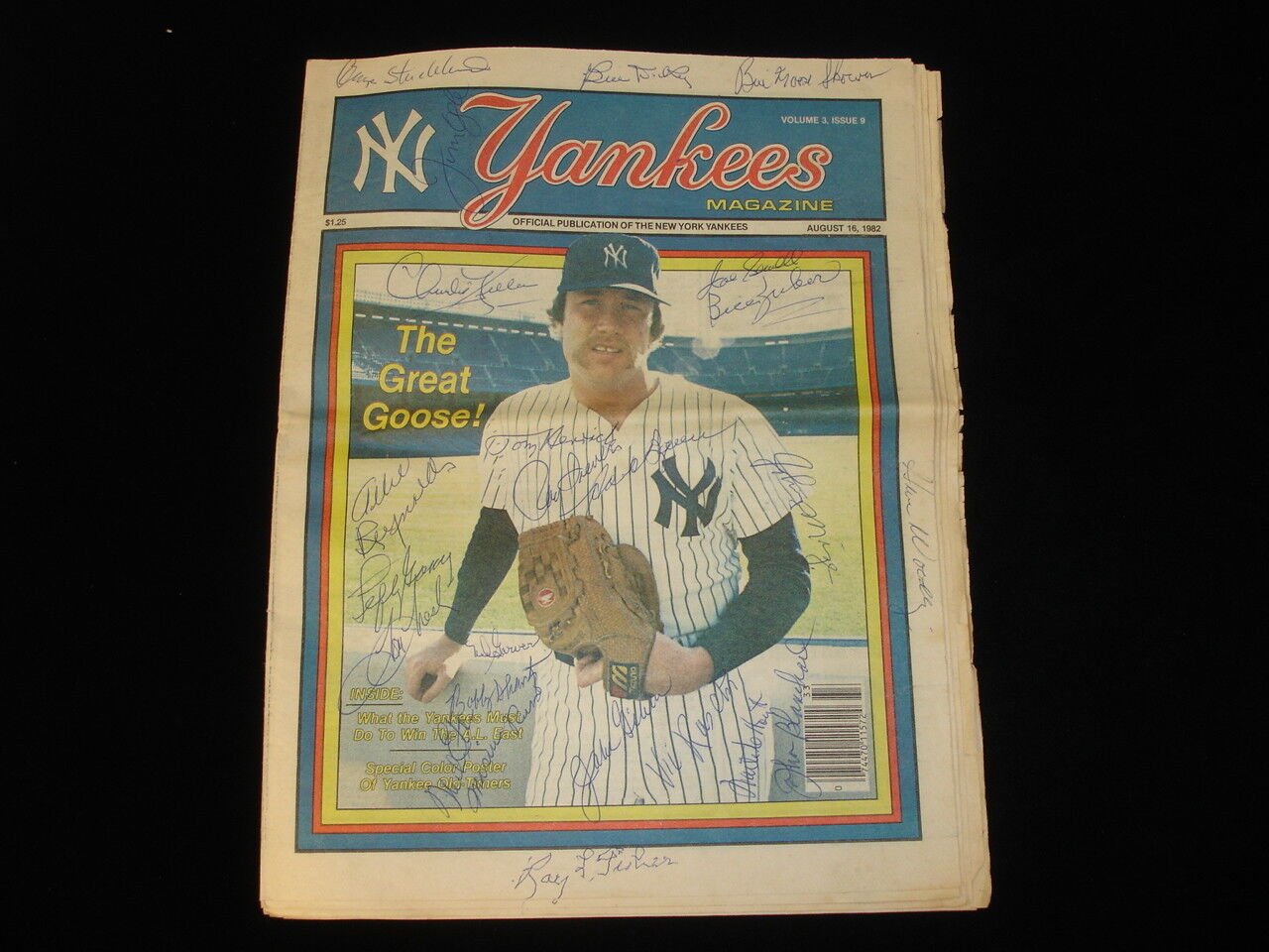 August 16, 1982 Yankees Magazine Newspaper Signed by 24 Yankees HOFers & Stars