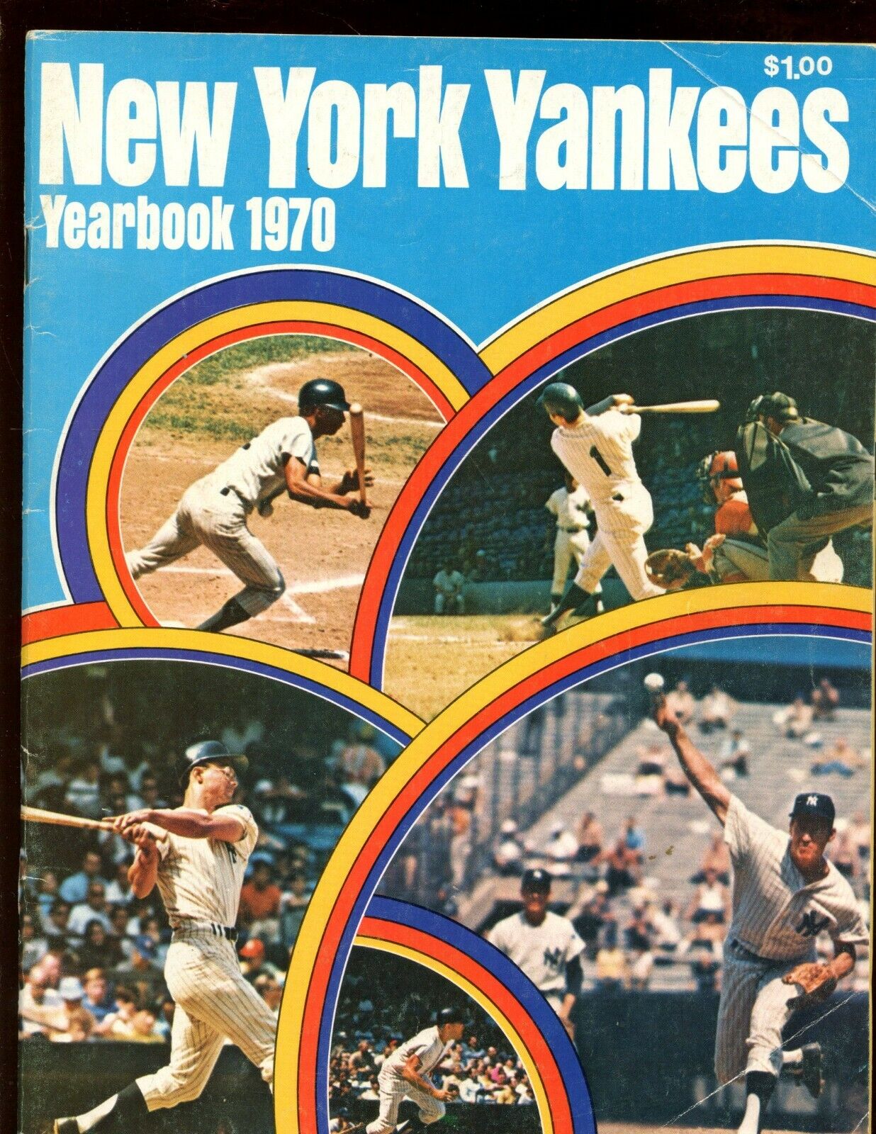 1970 New York Yankees Yearbook (April 1 roster) VG-EX 