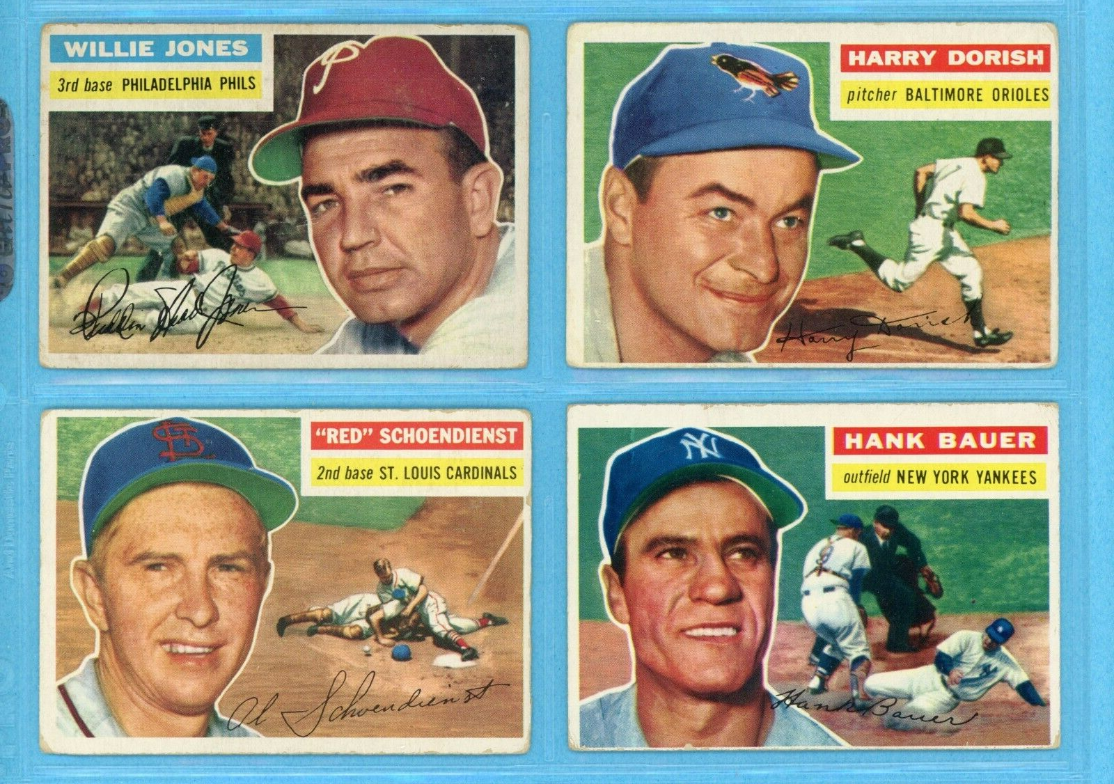 1956 Topps Starter Set Lot of 36 Different White Back Baseball Cards VG - VG+