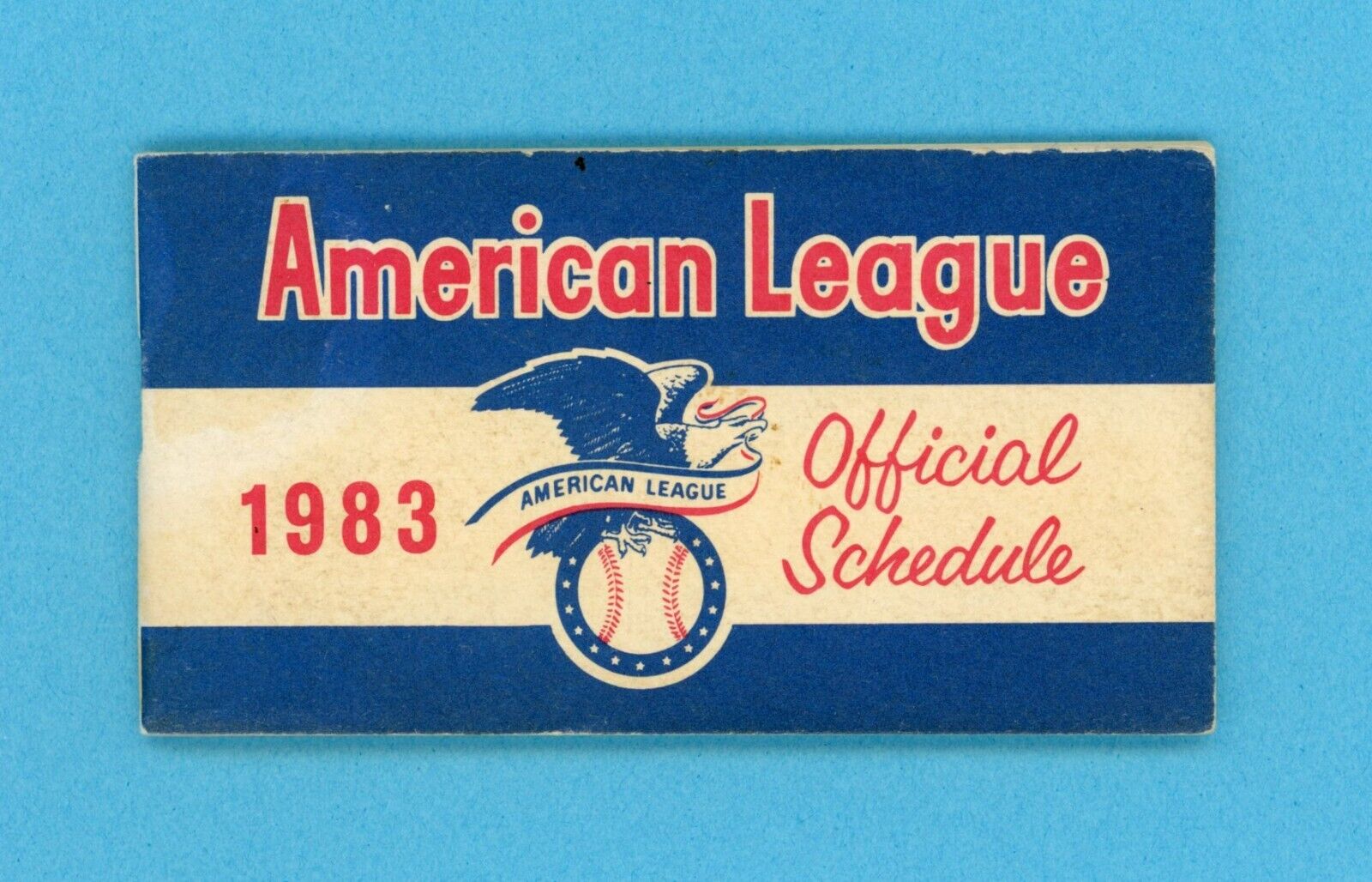 1983 American League Official Schedule Booklet