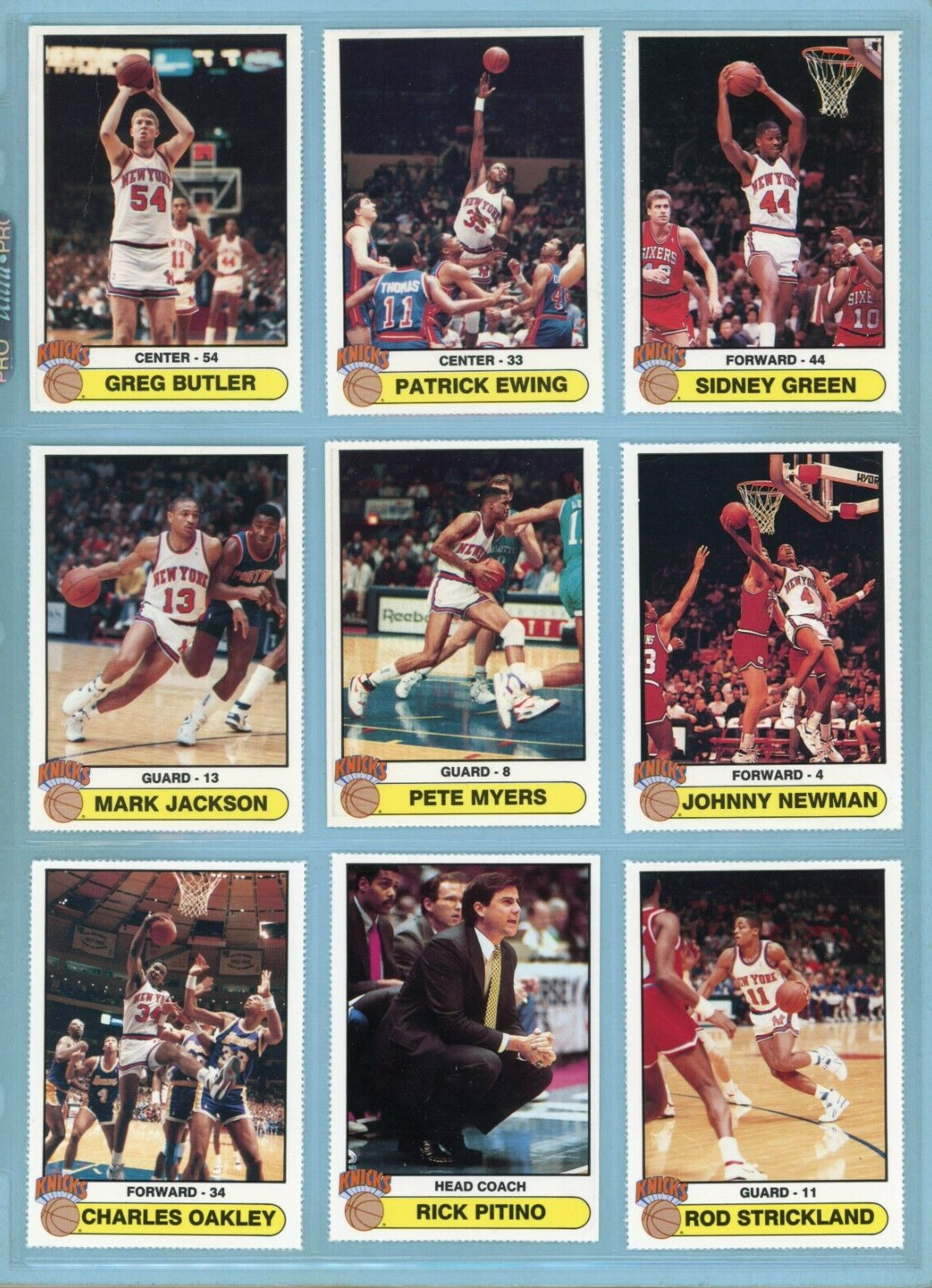 1988-89 Frito Lay New York Knicks Set of 15 Basketball Cards Mixed Grades