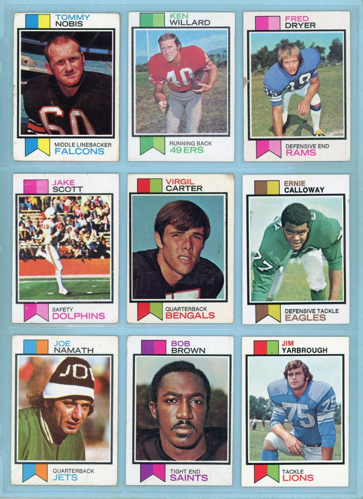 1973 Topps Starter Set Lot of 140 Different Football Cards Low Grade