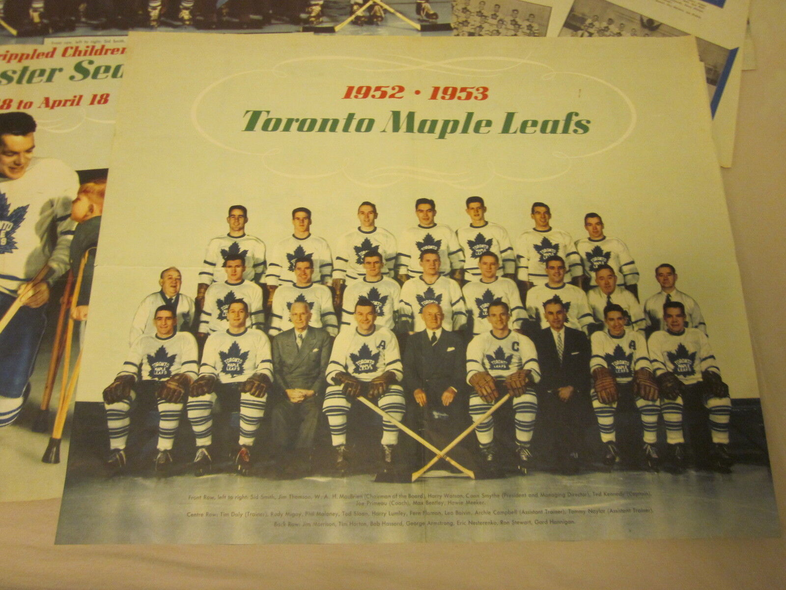 1950's NHL Hockey Toronto Maple Leafs Posters 6 Different