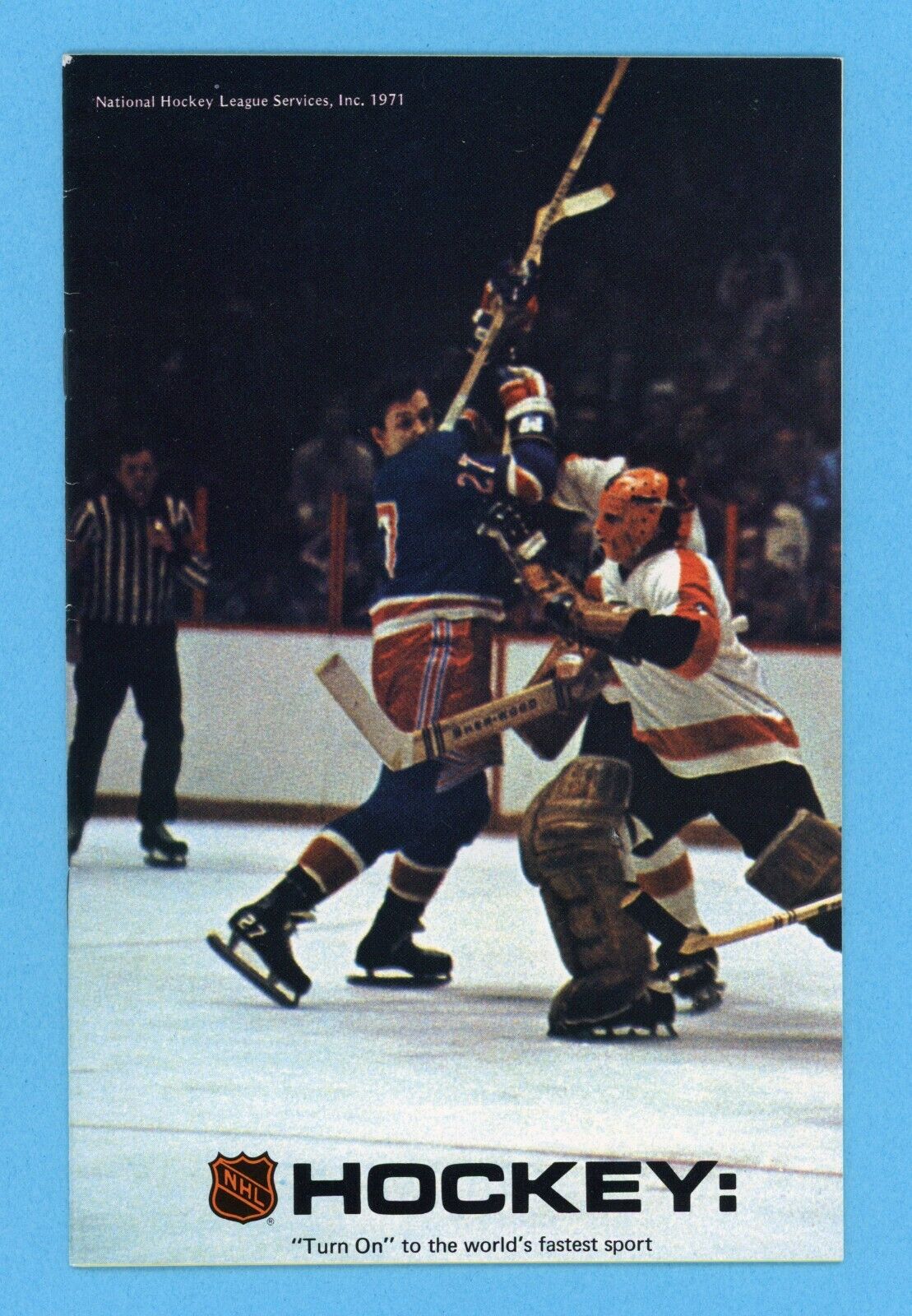 1971 NHL Hockey: Turn On to the World's fastest sport Booklet Irvine - Favell