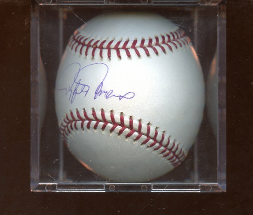 Rafael Palmeiro Single Signed Official MLB Selig Baseball Hologram