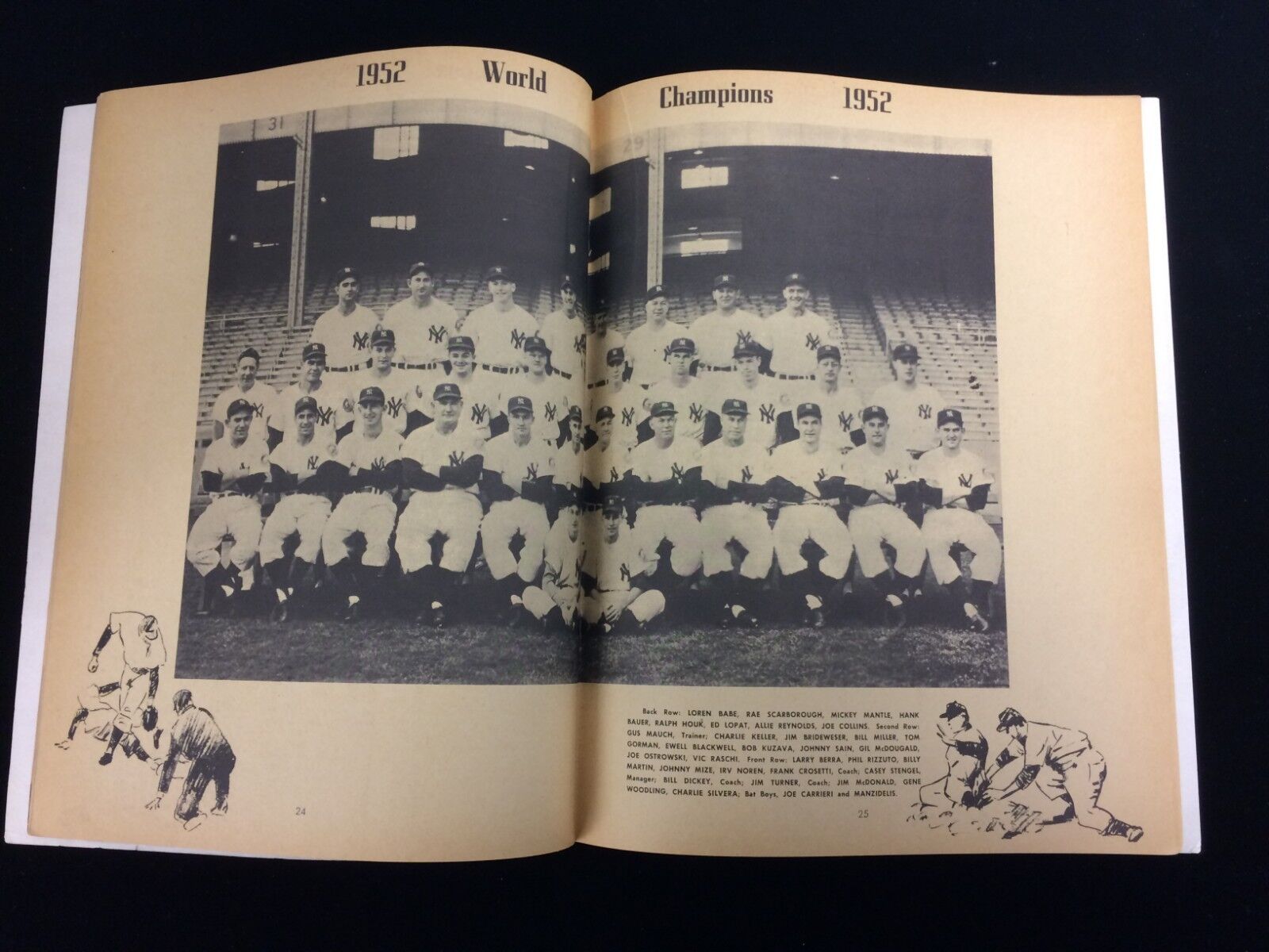 1953 New York Yankees Sketch Book