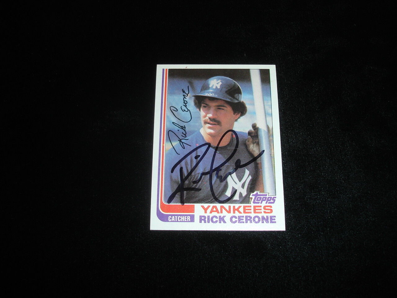 1982 Topps Rick Cerone NY Yankees Autographed Baseball Card-#45-NM-MT