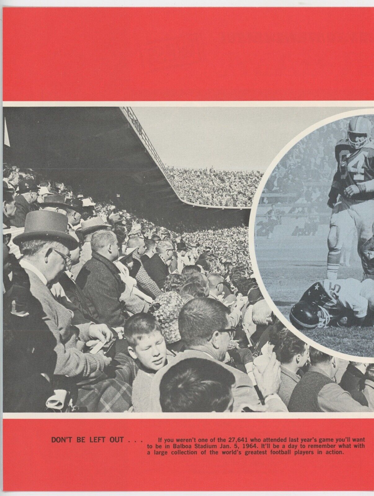 1/19/64 3rd Annual AFL All-Star Game Program