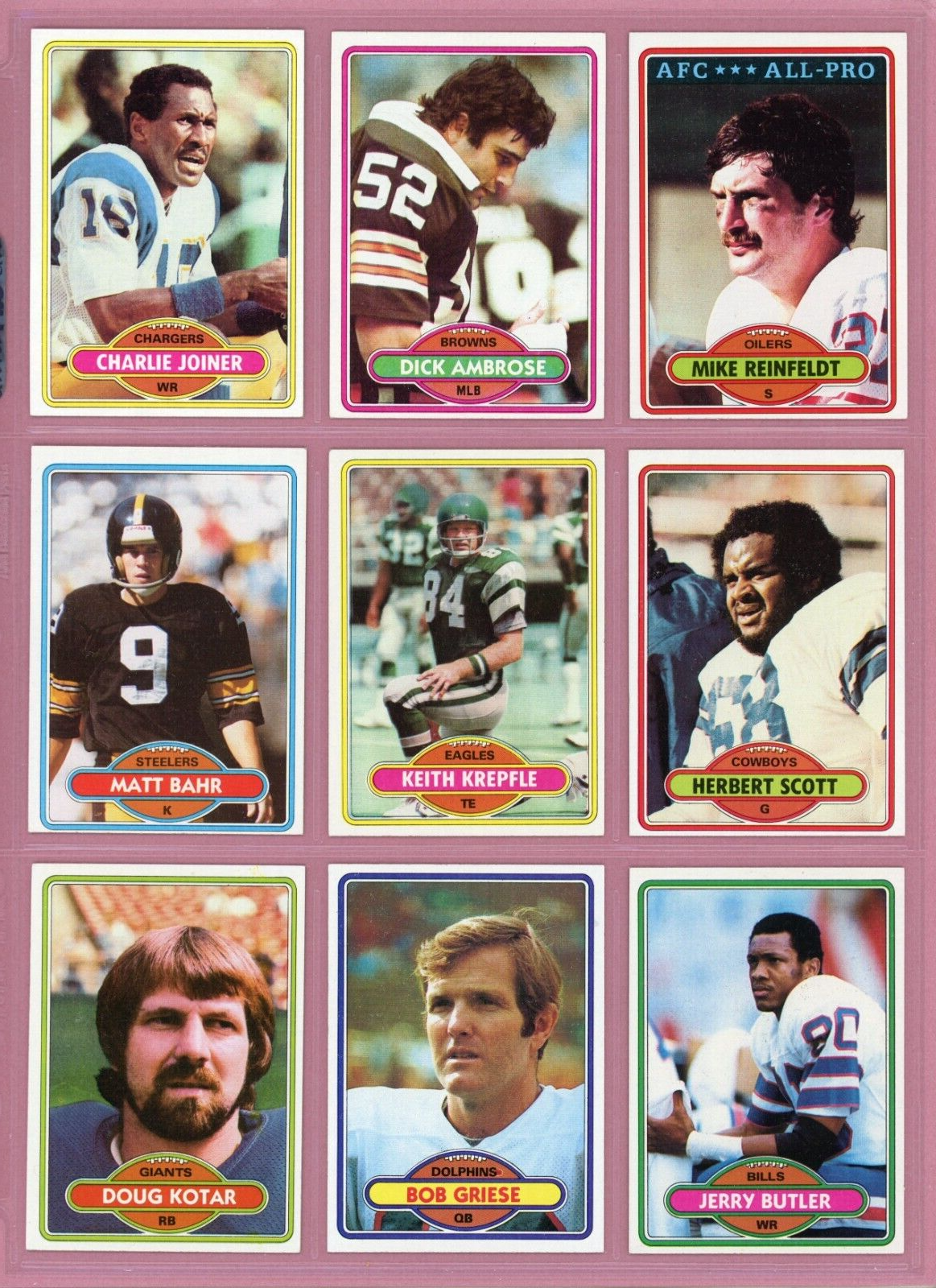 1980 Topps Complete Set of 528 Football Cards Ex/Mt - NM