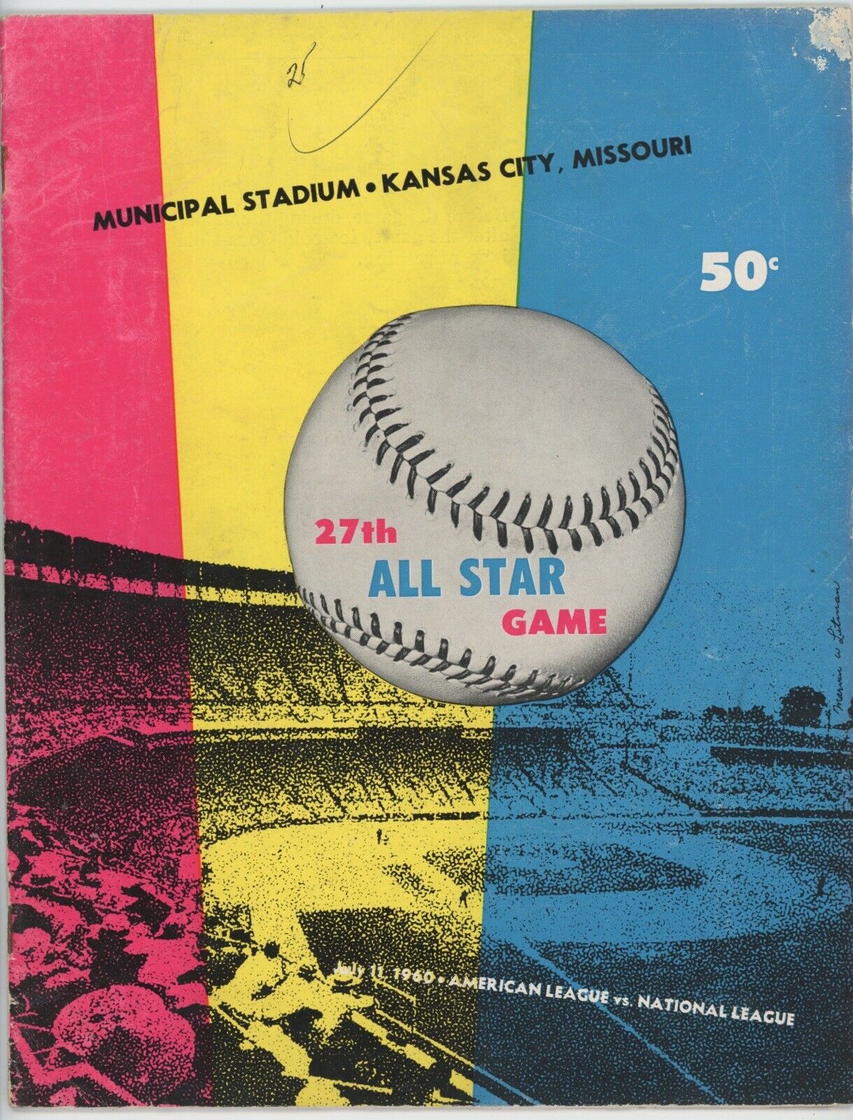 1960 MLB All-Star Game Program • Unscored