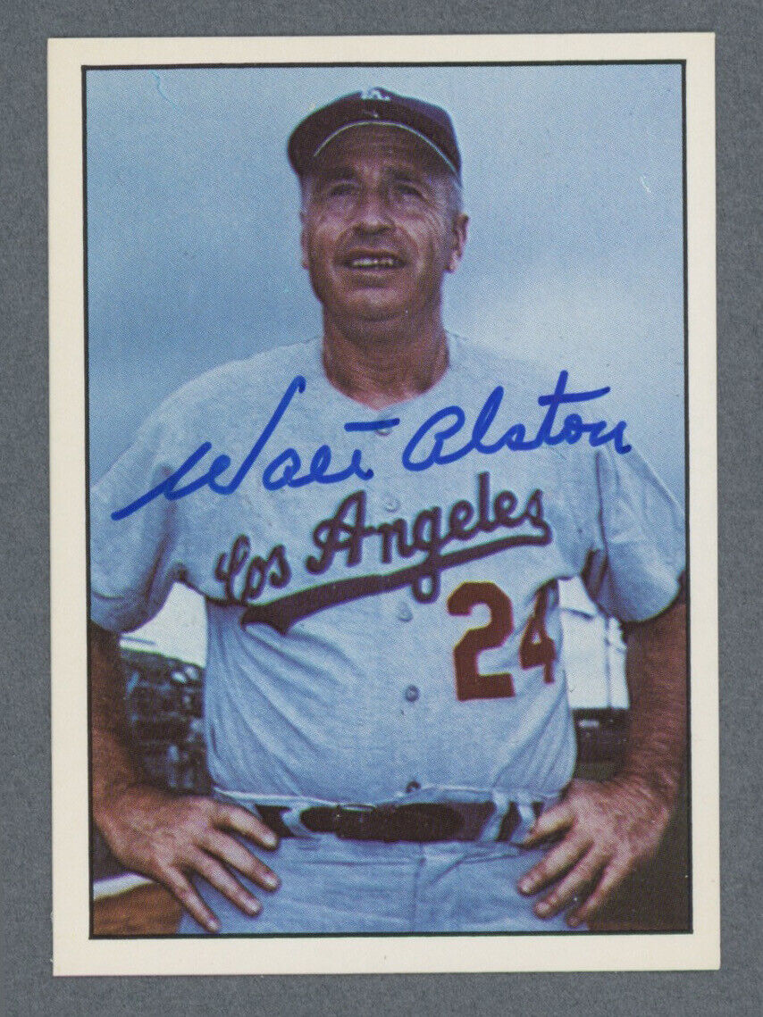 Walt Alston LA Dodgers Signed 1981 "The 1960s” TCMA Card Auto with B&E Hologram