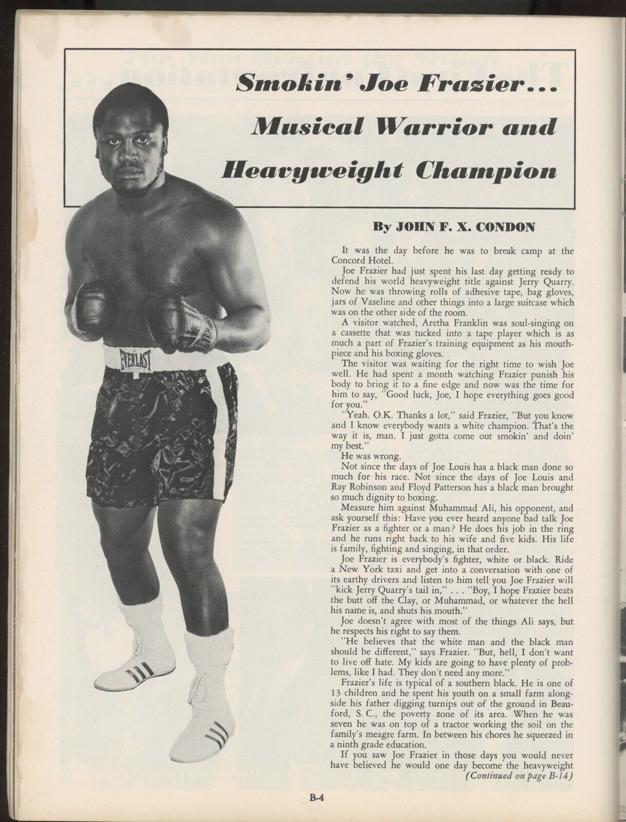 3/8/71 Joe Frazier vs Muhammad Ali World Heavyweight Fight • MSG On Site Program