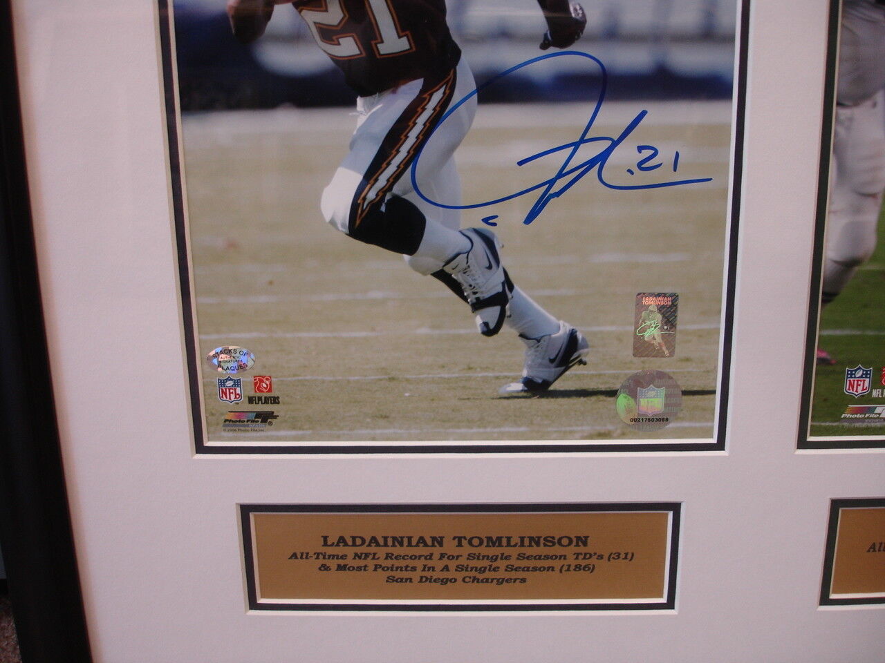 Ladainian Tomlinson Autographed & Framed Photographs - 24.5" x 19"