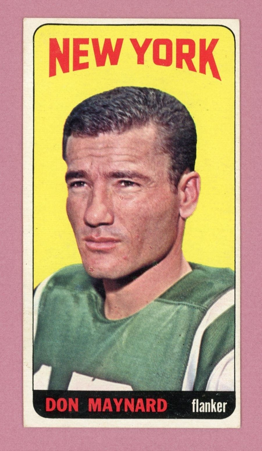 1965 Topps #121 Don Maynard New York Jets Football Card EX slight warp