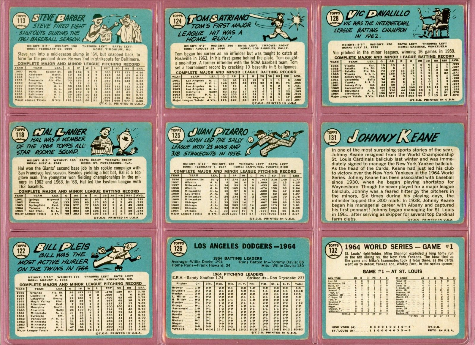 1965 Topps Starter Set Lot of 128 Different Baseball Cards Low Grade