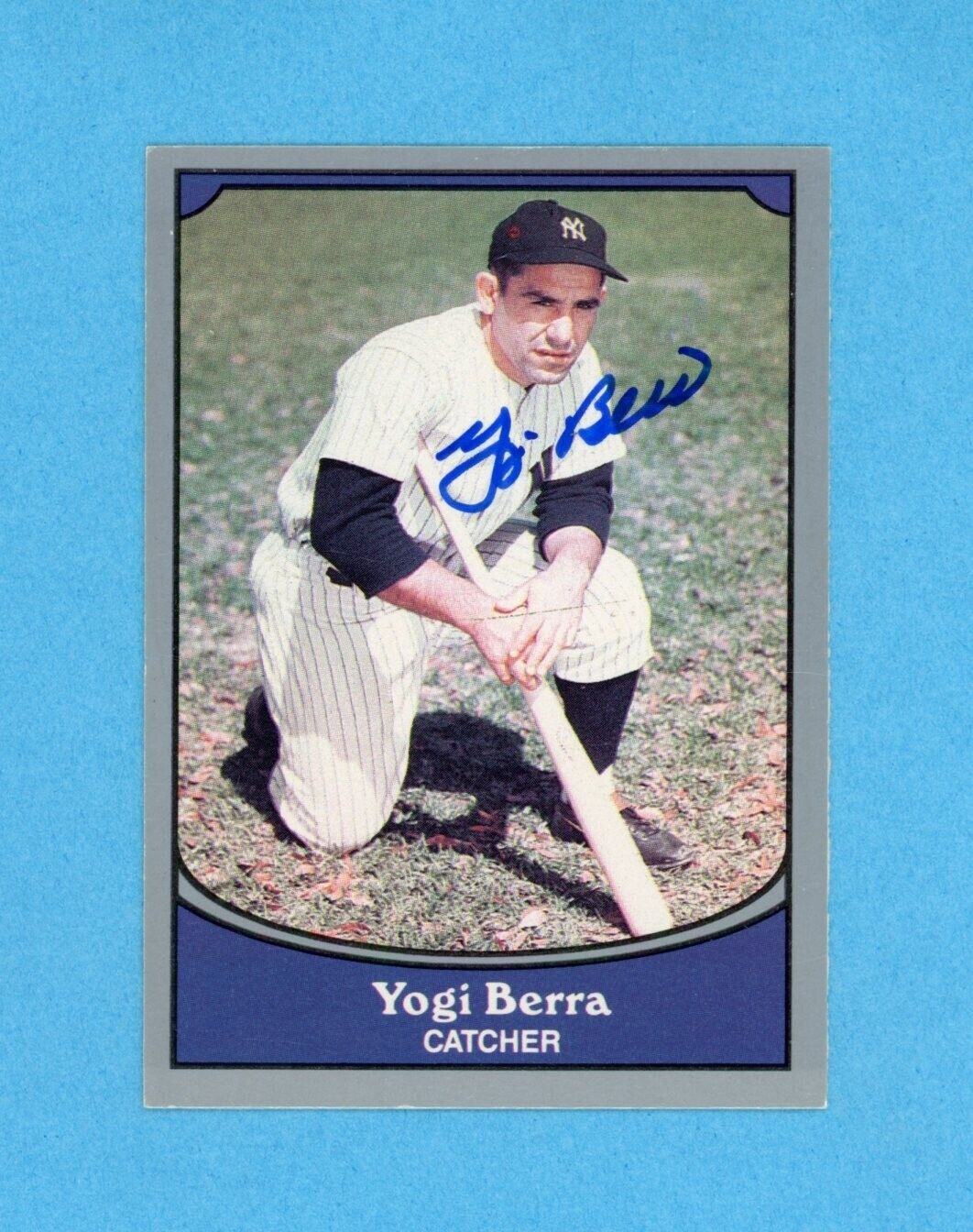 Yogi Berra New York Yankees 1990 Pacific Legends #7 Autographed Baseball Card