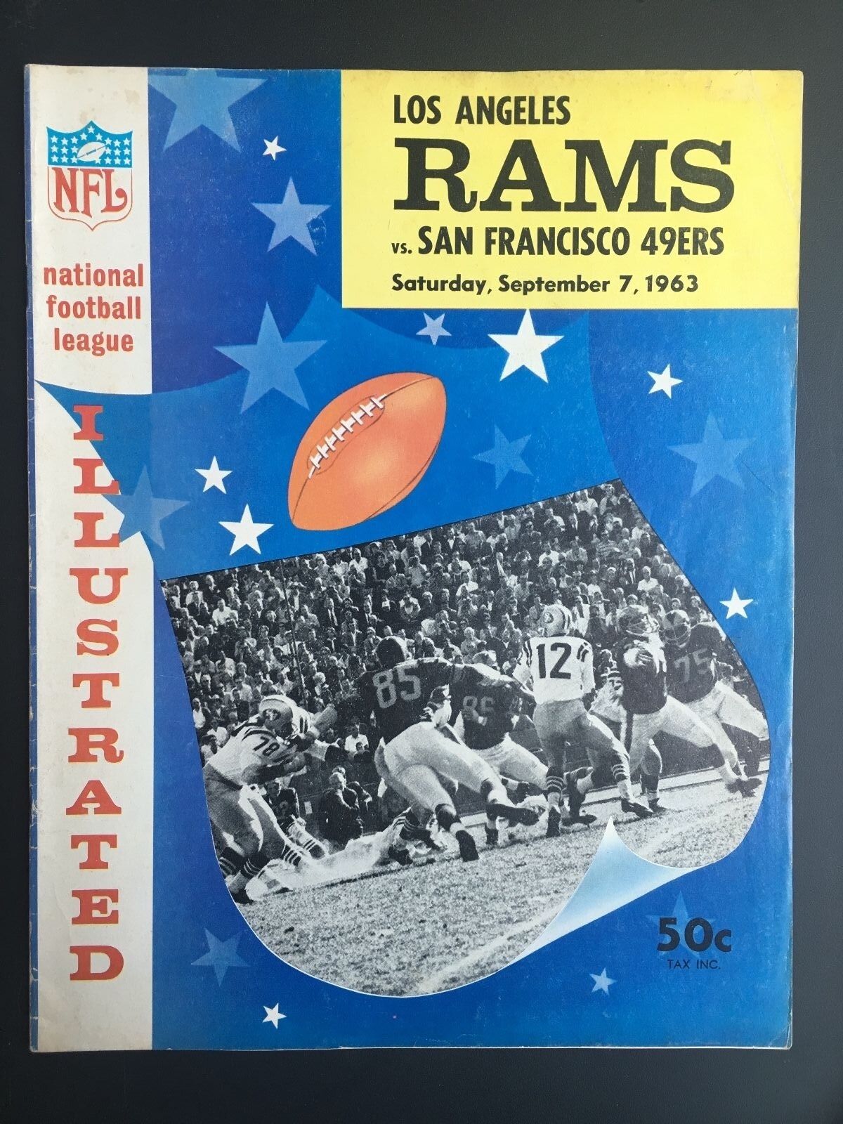 NFL Illustrated Los Angeles Rams vs. SF 49ers Football Program September 7, 1963