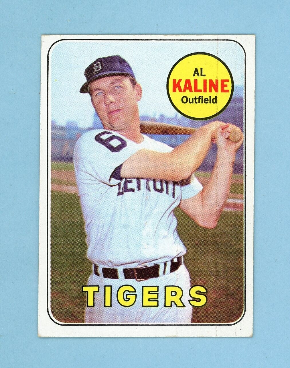 1969 Topps #410 Al Kaline Detroit Tigers Baseball Card EX - EX+ prt lns