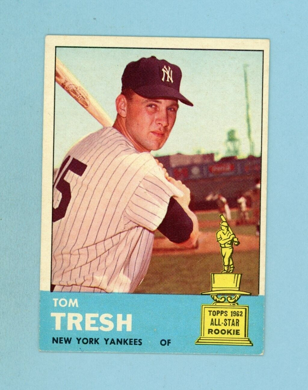 1963 Topps #470 Tom Tresh New York Yankees Baseball Card EX+-Ex/Mt prt ln