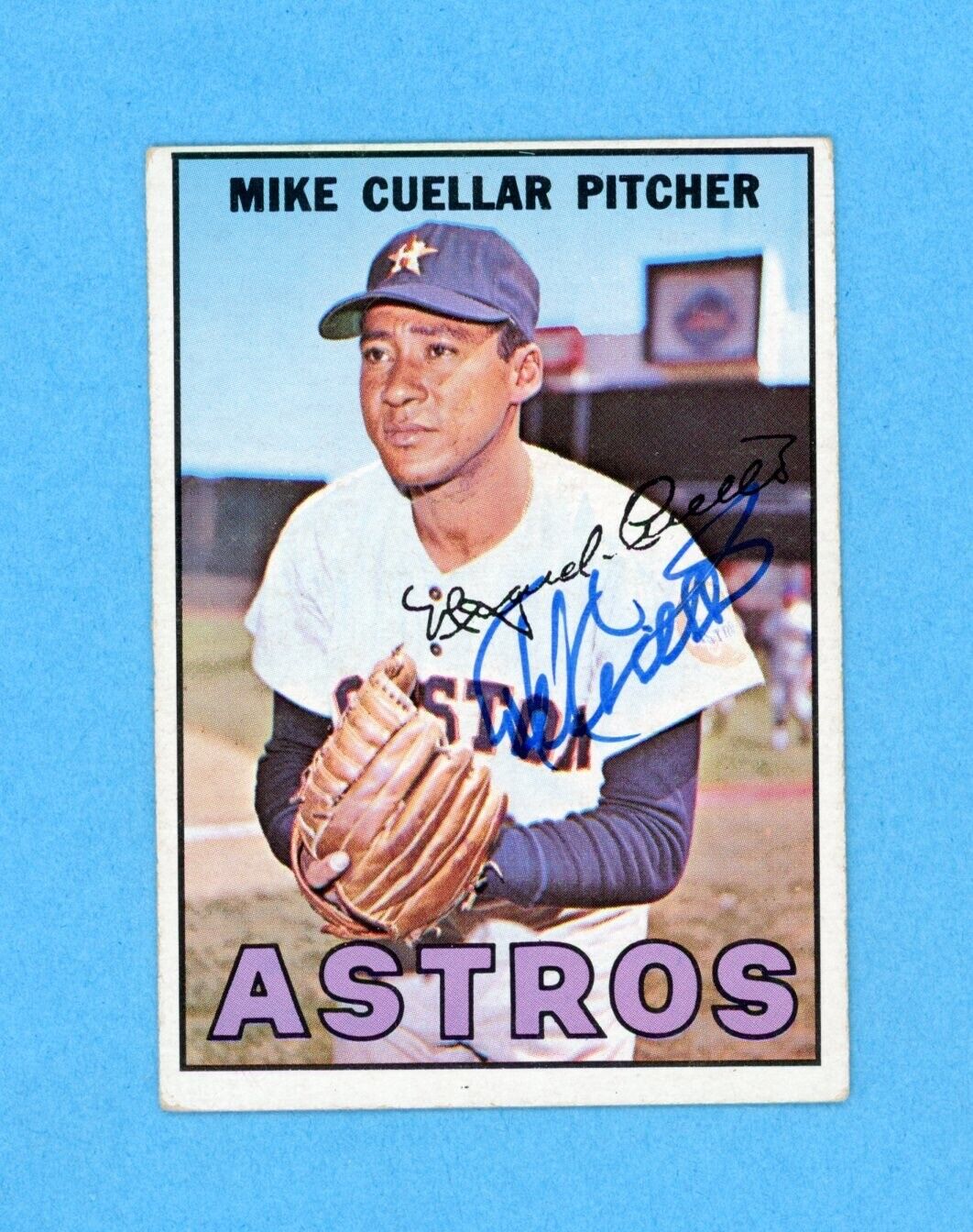 Mike Cuellar Signed 1967 Topps Card #97 Auto w B&E Hologram