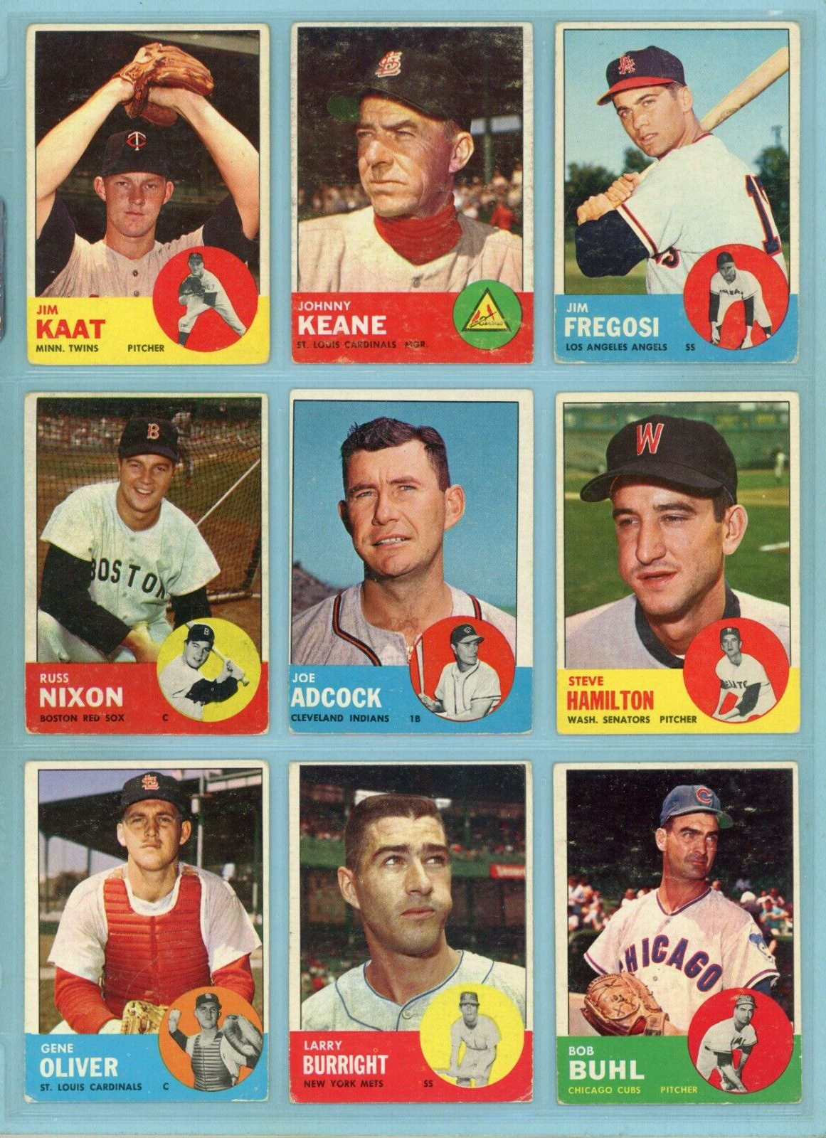 1963 Topps Starter Set Lot of 395 Different Baseball Cards Vg - Vg+