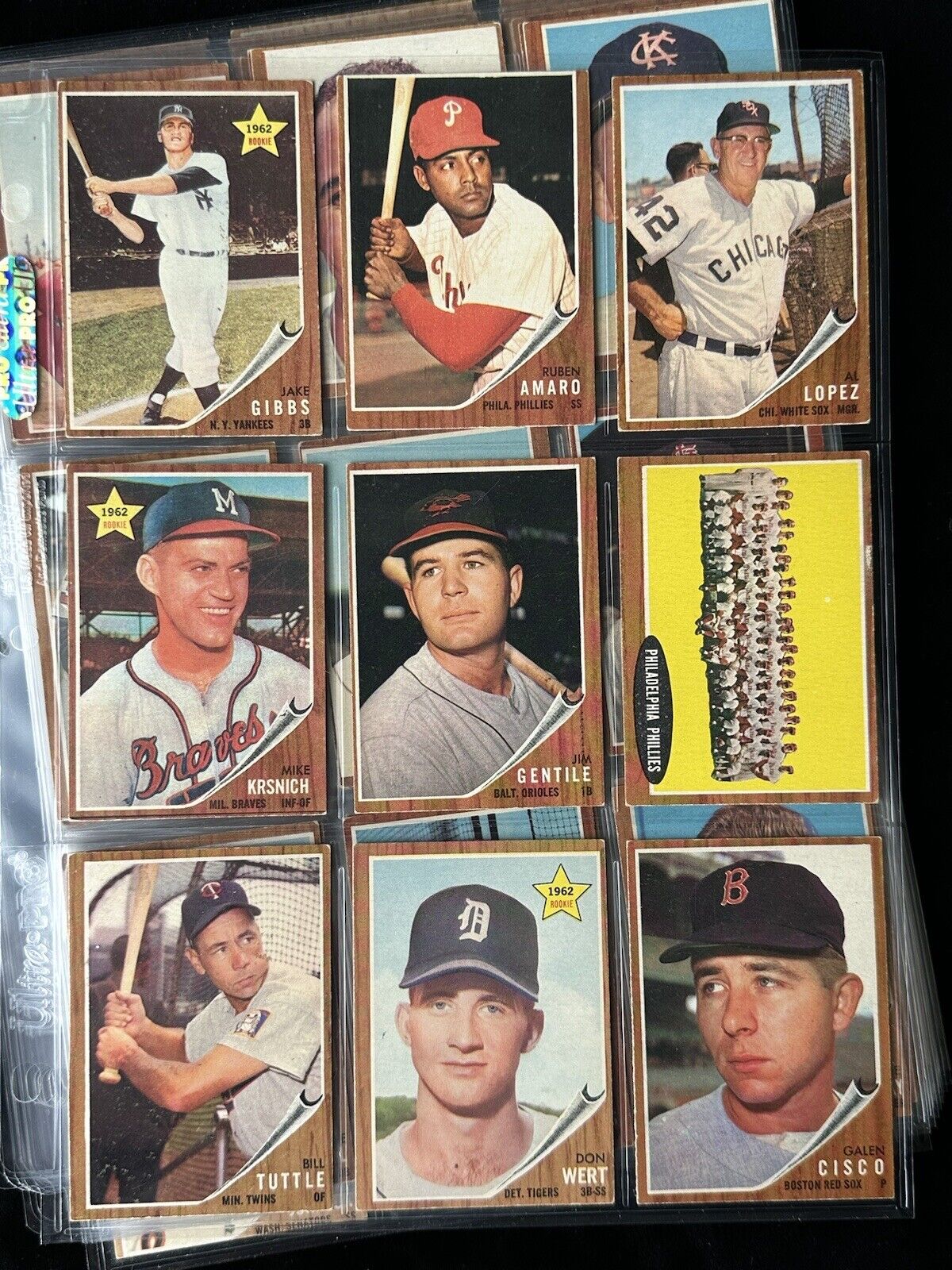 1962 Topps Starter Set Lot of 232 Different Baseball Cards w/Semi Stars Weak EX