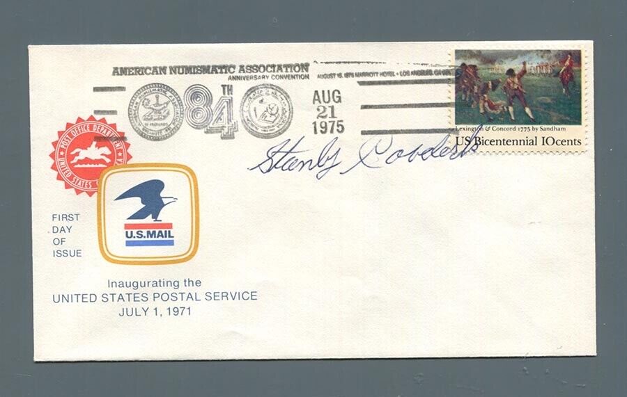 Stanley Coveleski Signed Cachet First Day Cover 8/21/75 Auto with B&E Hologram