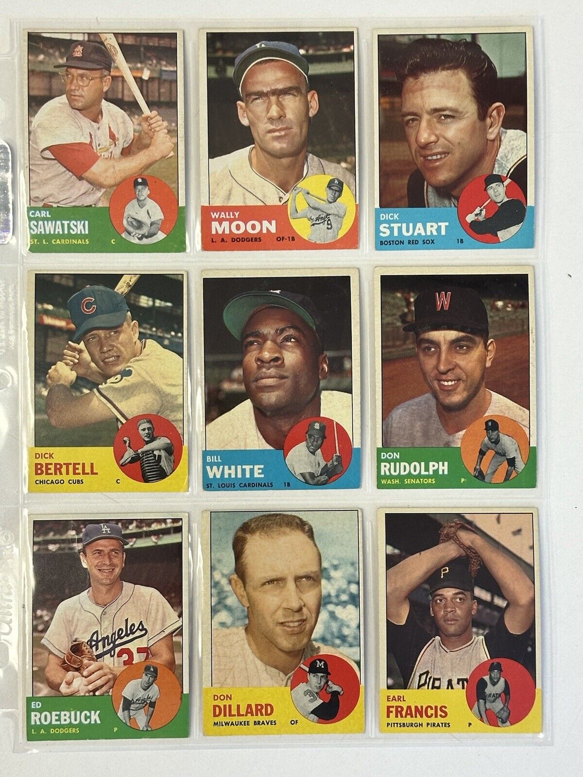 1963 Topps Baseball Starter Set Lot of 159 Different Overall EX , few lesser