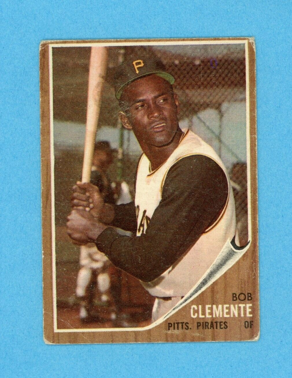 1962 Topps #10 Roberto Clemente Pittsburgh Pirates Baseball Card Low Grade