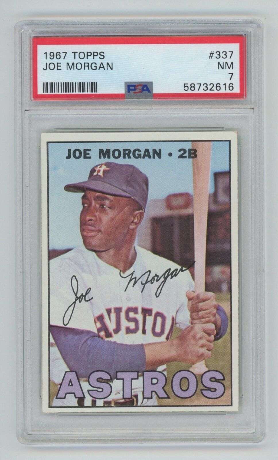 Joe Morgan 1967 Topps Card #337 • PSA 7 NM