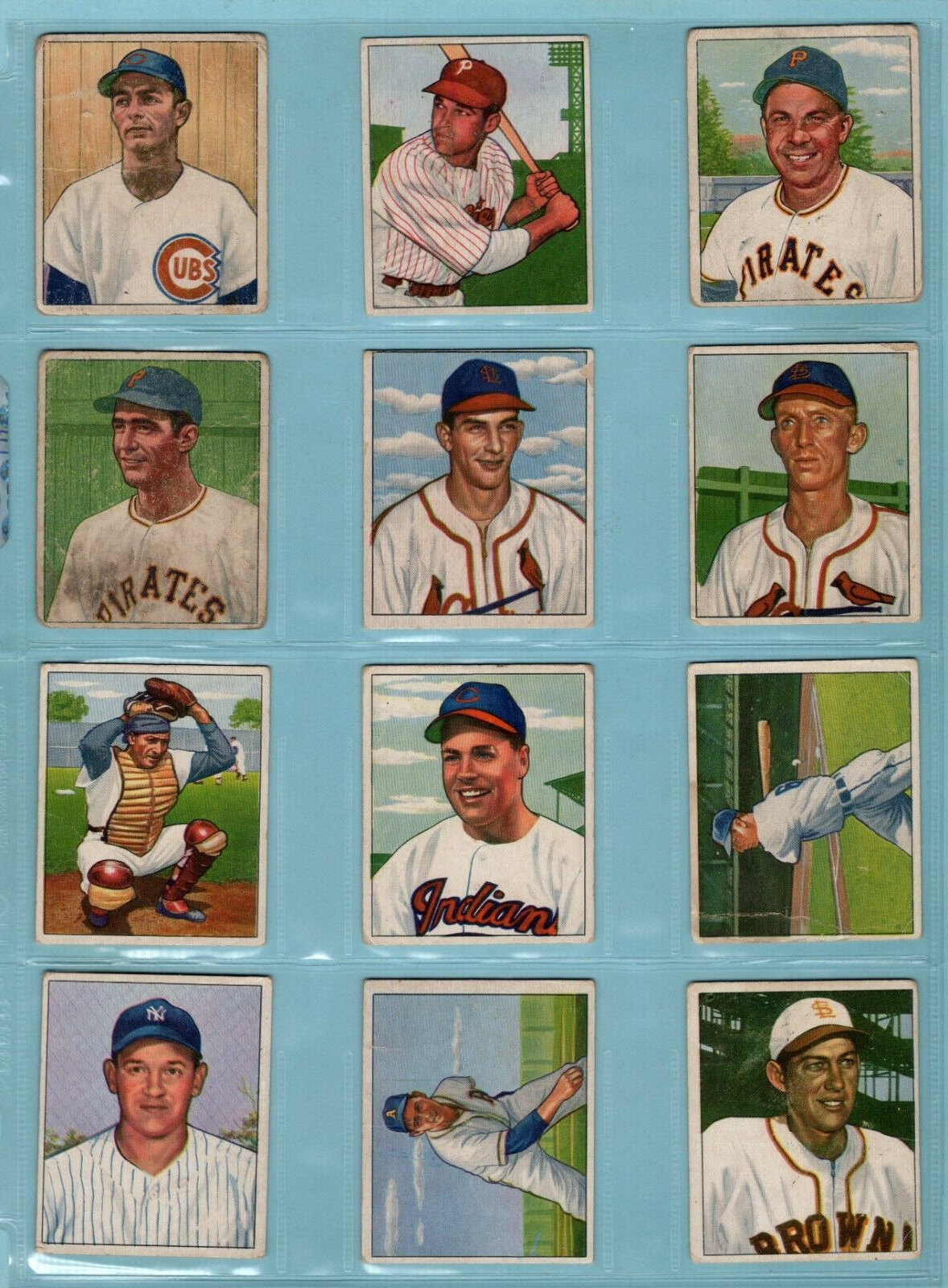 1950 Bowman Starter Set Lot of 107 Different Baseball Cards Low Grade