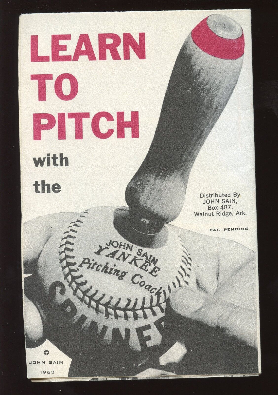 1963 Learn To Pitch John Sain Booklet EXMT