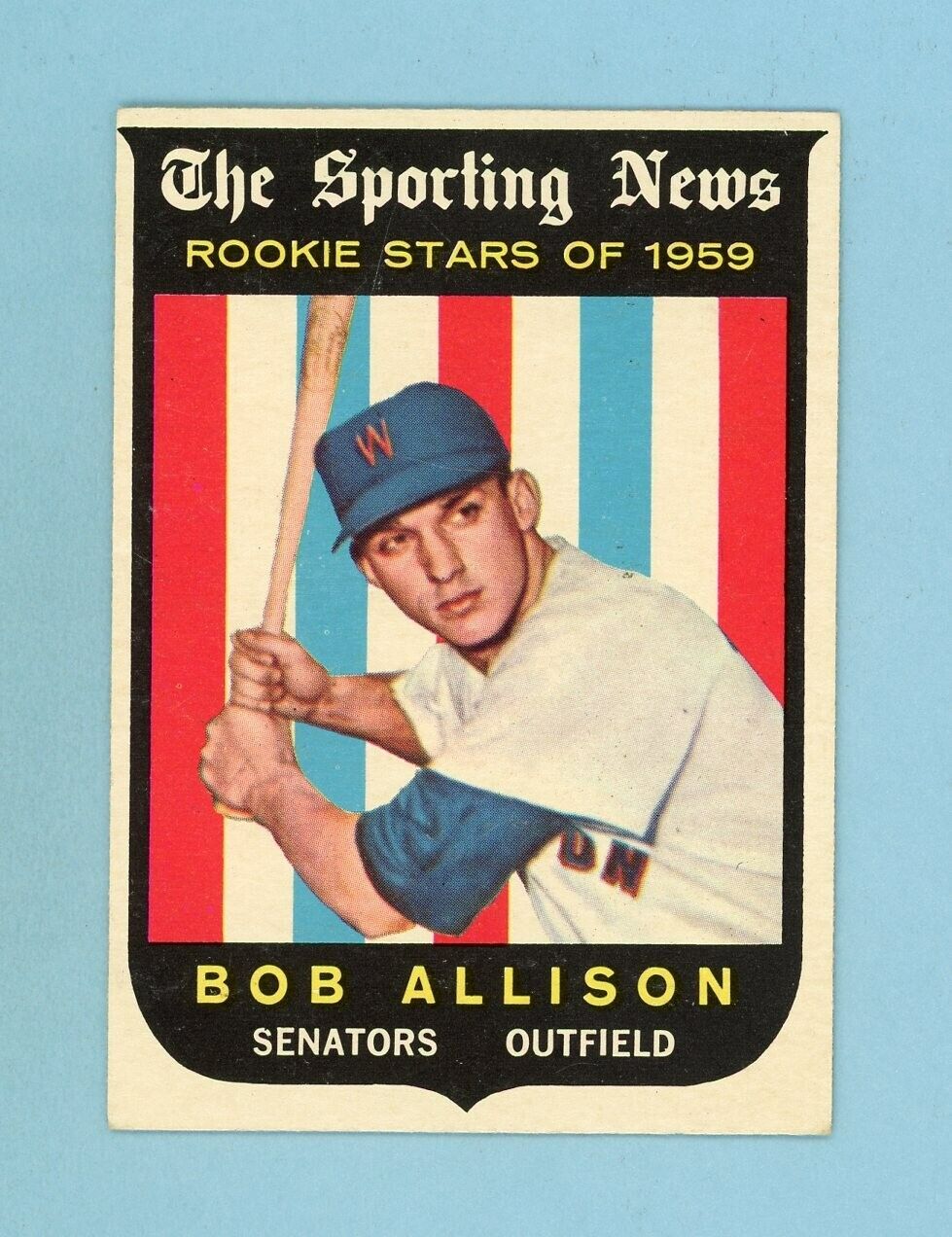 1959 Topps #116 Bob Allison Washington Senators Rookie Baseball Card EX+