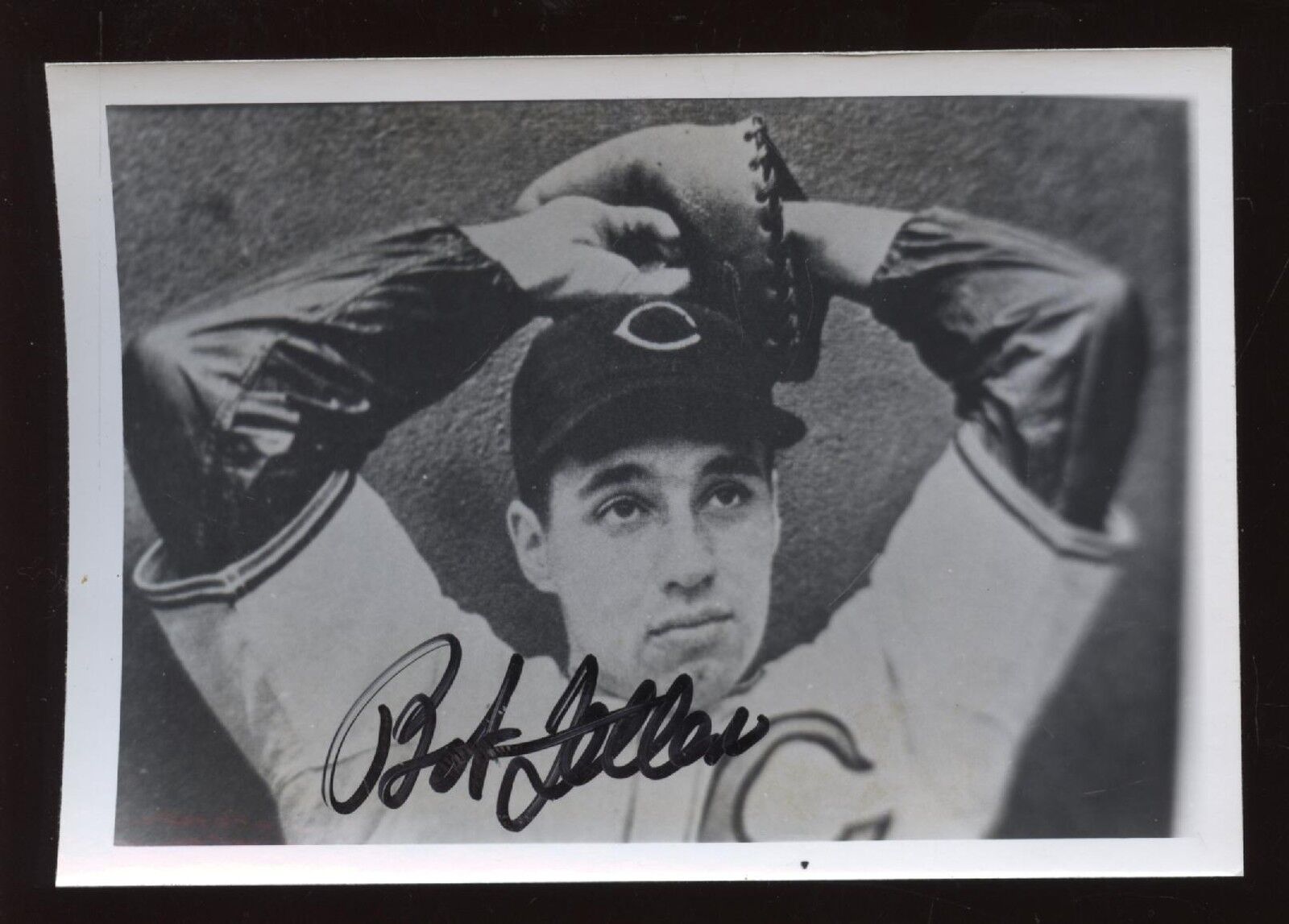 Bob Feller Autographed 3 1/2 X 5 Photo Hologram