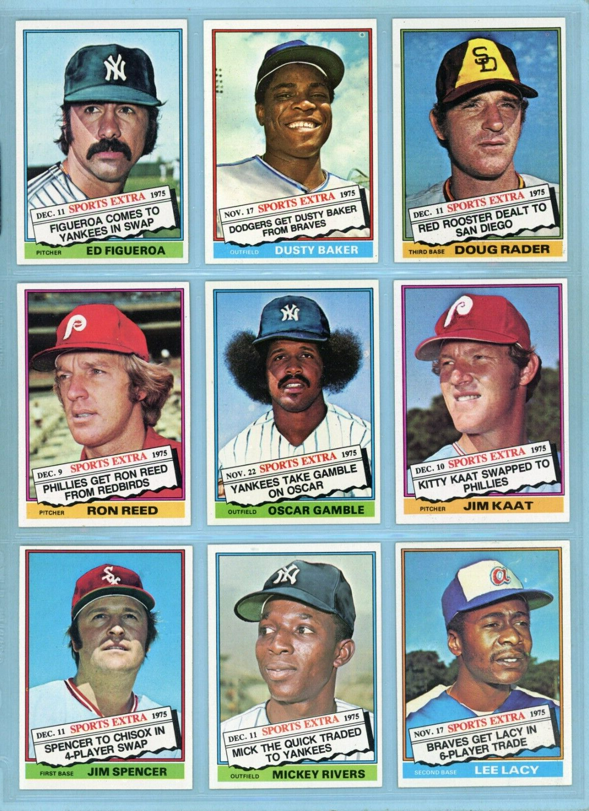 1976 Topps Traded Complete Set of 44 Baseball Cards Ex/Mt - NM