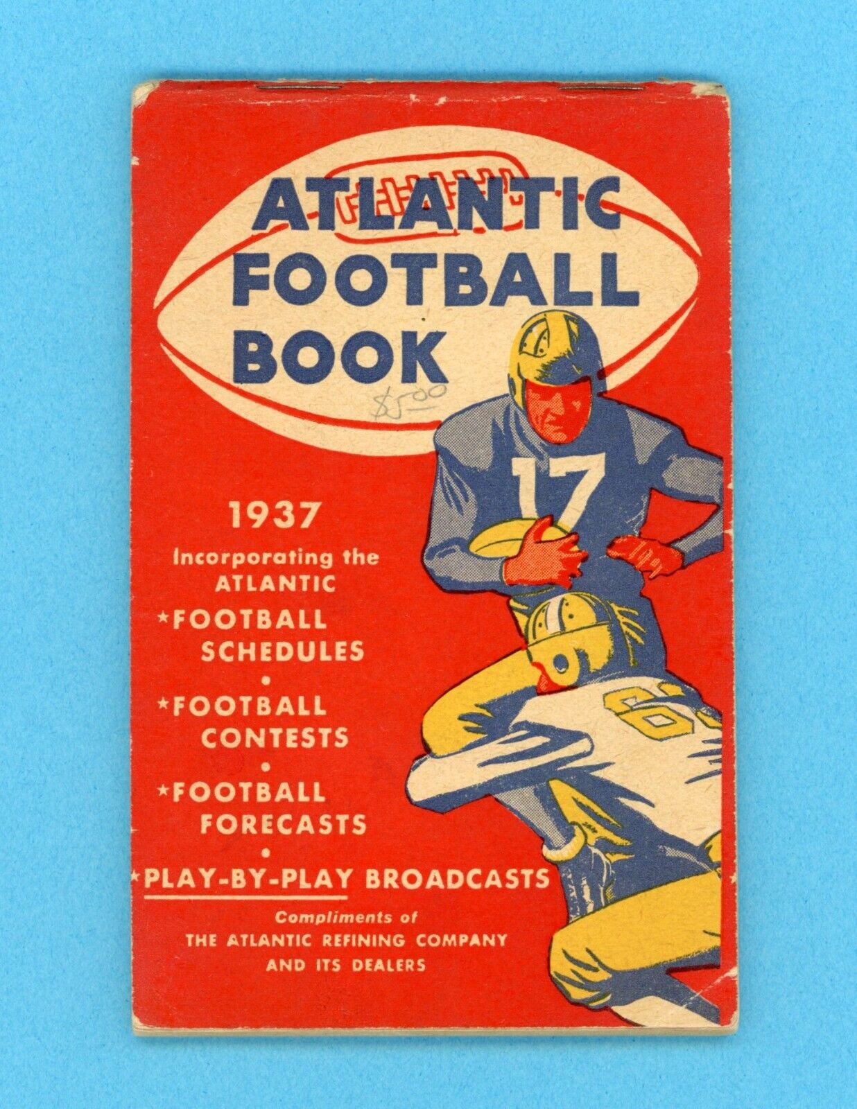 1937 Atlantic College Football Schedule Booklet