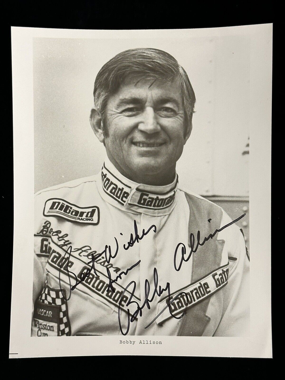 Bobby Allison ‘Best Wishes’ Nascar Legend SIGNED 8x10 Racing Photo w/ hologram