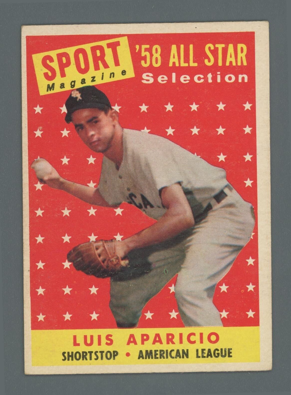 1958 Topps #483 Luis Aparicio All-Star Chicago White Sox Baseball Card EX+