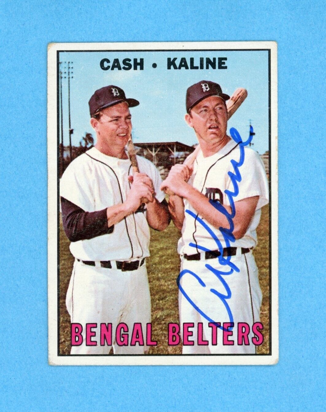 Bengal Belters • Al Kaline Signed 1967 Topps Card #216 Auto with B&E Hologram