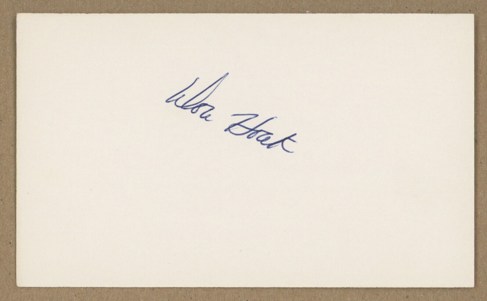 Don Hoak Signed Index Card Auto w B&E Hologram