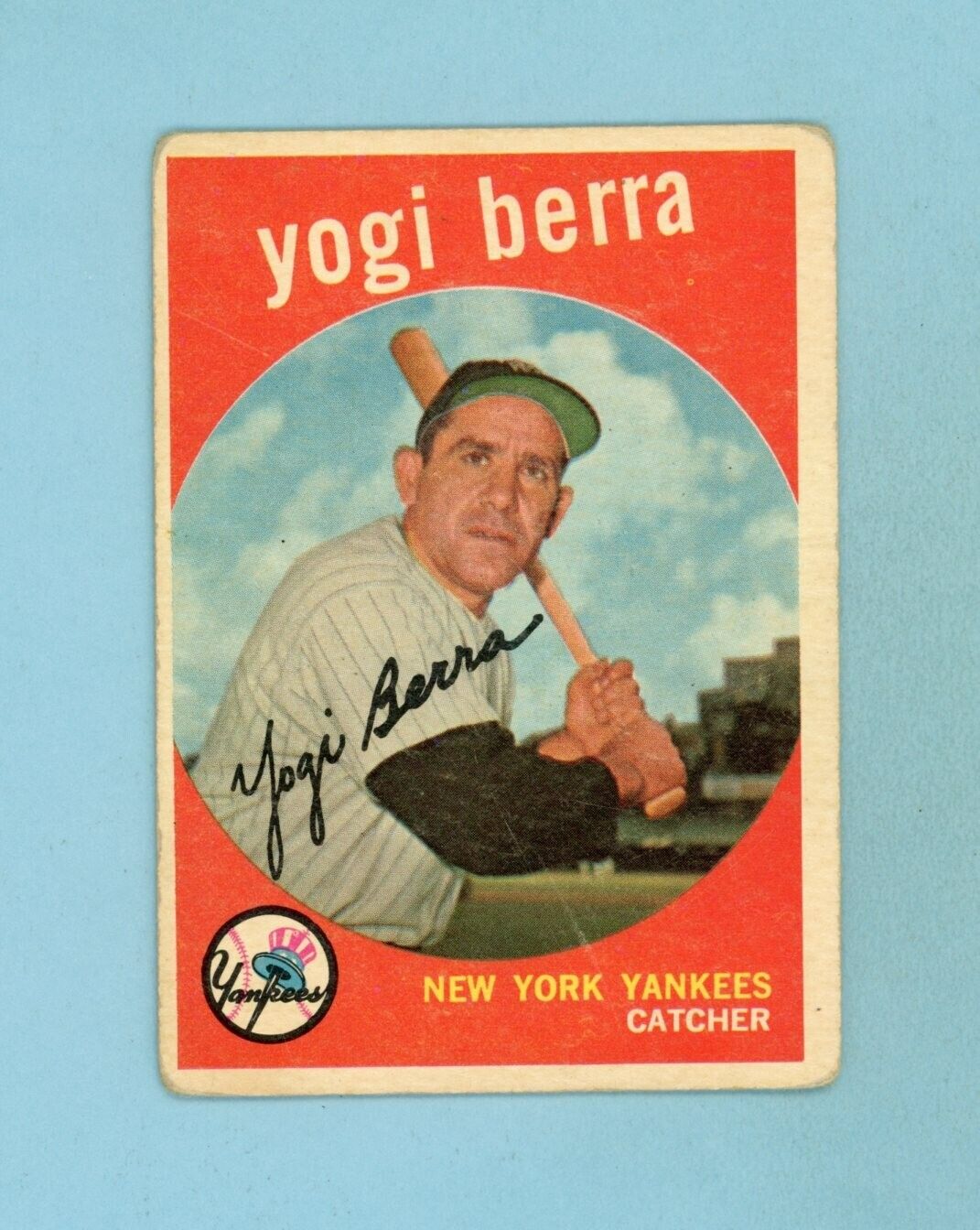 1959 Topps #180 Yogi Berra New York Yankees Baseball Card G - VG