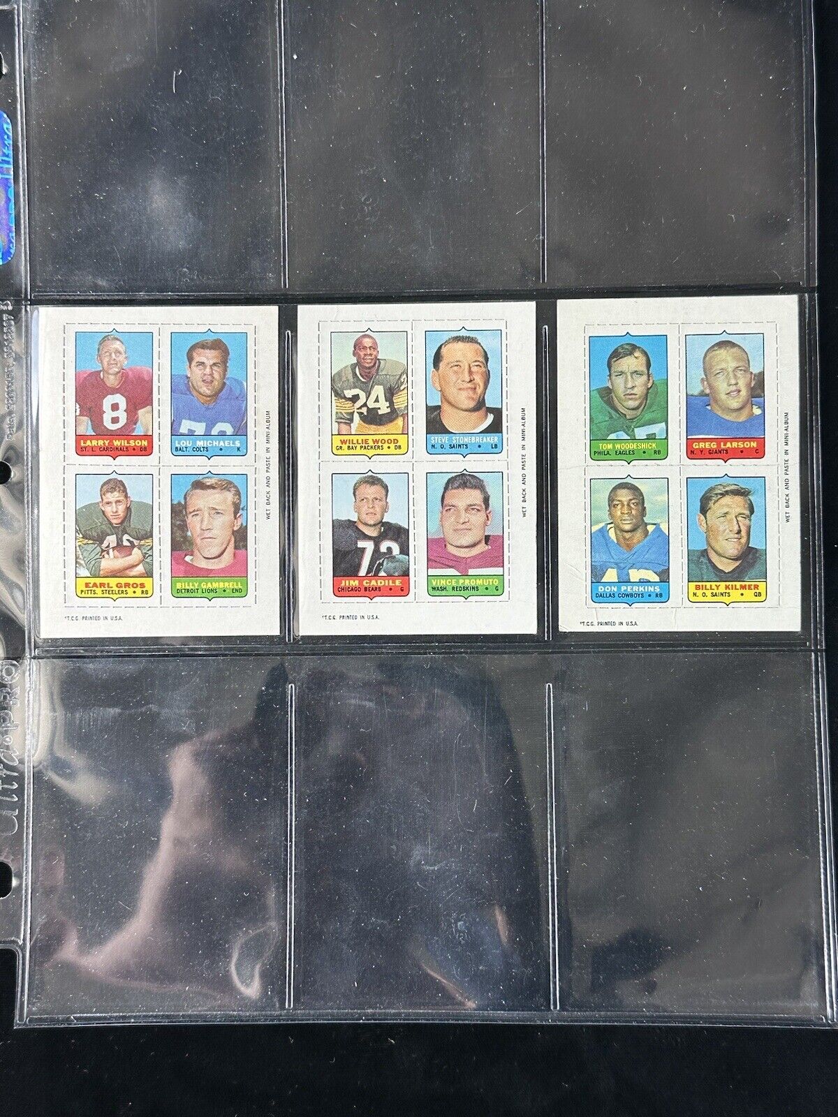 1969 Topps Football 4 in 1 Complete Set of 66 - Overall NM (a few lesser)